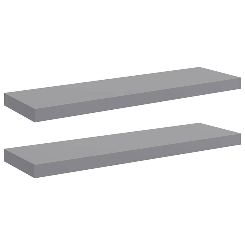 Wall Shelf Floating Shelf Wall Mounted Display Shelf for Photo Frame, 1.5" H x 31.5" W x 9.3" D, Gray