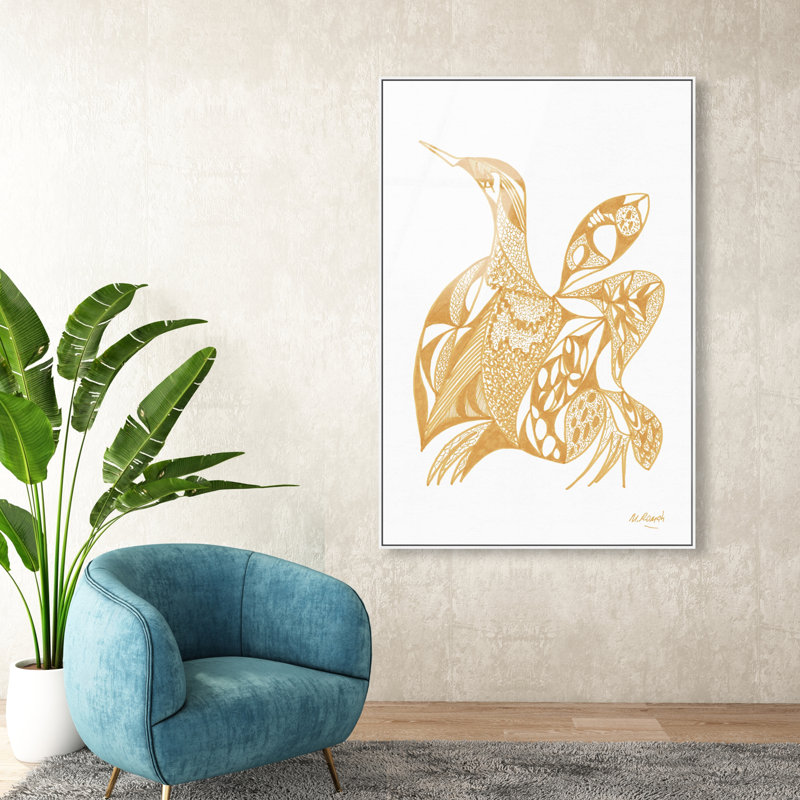 Manuel Roman - Goose Print by Oliver Gal, 31"H x 21"W, White Floater Frame