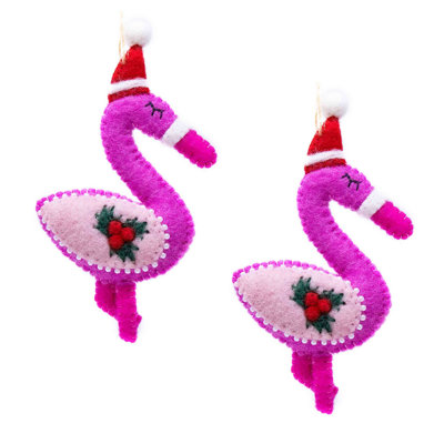 6'' Handmade Fabric Animals Shatterproof Hanging Figurine Ornament