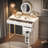 Luxurious Versatile Vanity Desk with Multiple Storage Options and Adjustable Lighting