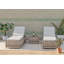 Tyndale 195cm Long Reclining Single Sun Lounger with Cushions and Table-411703439-411703435