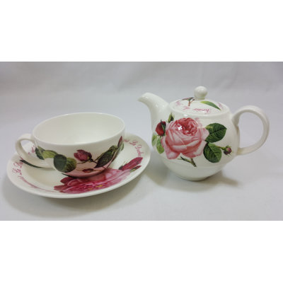 August Grove® Patrice 13oz. Floral Teapot