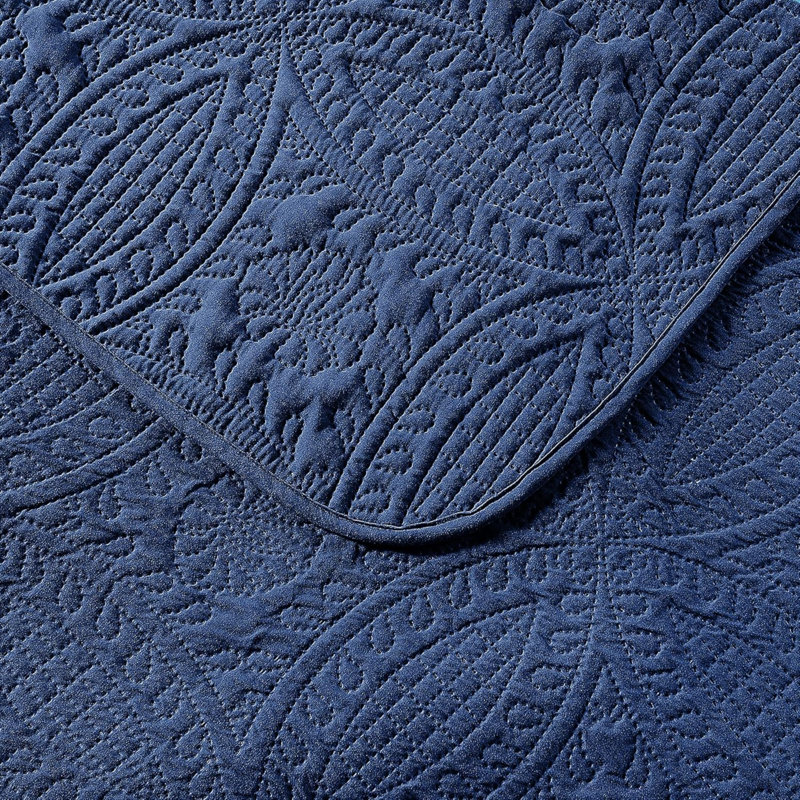 Ensemble de courtepointe double / grand - couvre-lit surdimensionné - couvre-lit léger en microfibre douce pour toutes les saisons - 3 pièces comprenant 1 courtepointe et 2 taies décoratives, motif géométrique