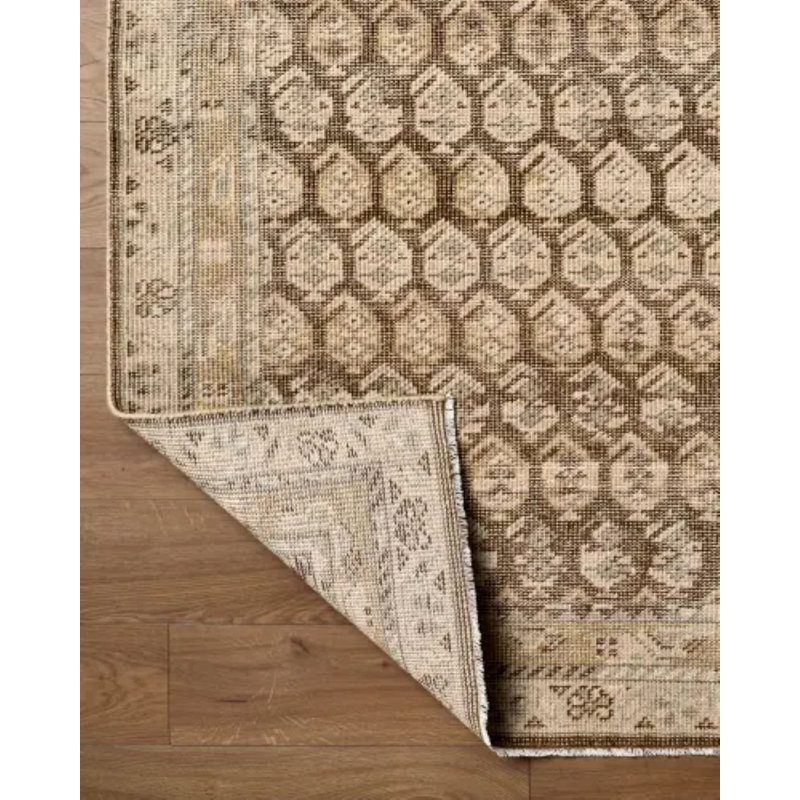 Agra Handmade Wool Area Rug, Rectangle 6' x 9'