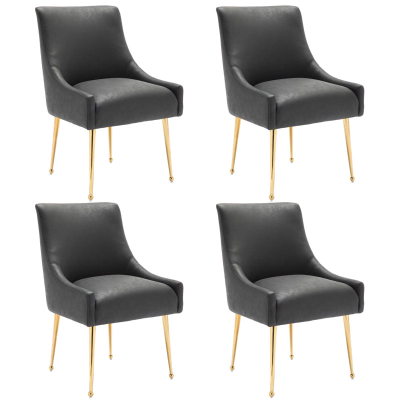 Zanthia Faux Leather Upholstered Dining Chair, Black