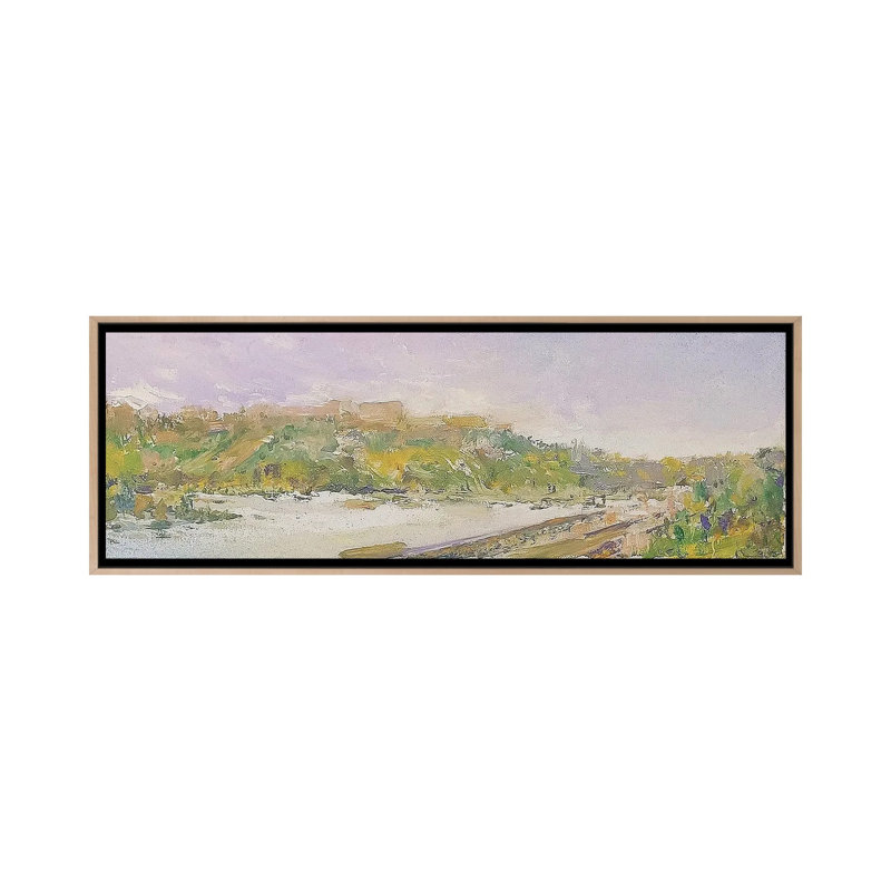«Ehrenbreitstein On The Rhine», reproduction d'art sur toile encadrée, Toile avec cadre, Beige