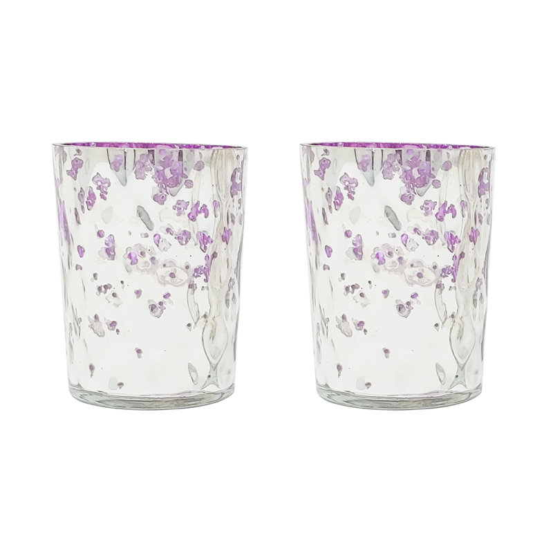 4'' H Glass Tabletop Votive Holder, Dark Blue