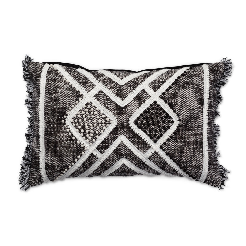  Cotton Ikat Lumbar Pillow