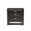Table de chevet simple en bois massif avec poignées 2 tiroirs-9280457