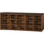 Banc de rangement à chaussures avec coussin, étagère à chaussures d'entrée à 15 compartiments avec étagères réglables, siège amovible et lavable, organisateur brun rustique pour couloir, placard et chambre