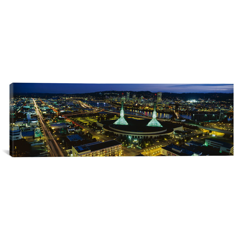 « portland, oregon », reproduction de photo sur toile, H 20 po x l 60 po x P 1,5 po, Toile tendue