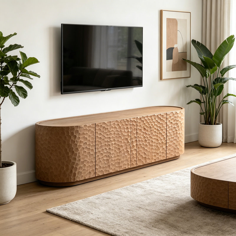Meuble télé brun simple et créatif