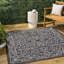 Tapis intérieur / extérieur noir / gris à tissage texturé Hagerman-1353620293