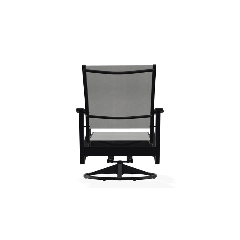Wexler Outdoor Swivel Lounge Chair, Alloy Sunbrella®, Black