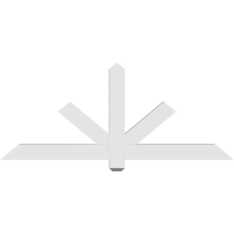 Support de pignon en PVC de qualité architecturale Kennewick, H 25 po x l 60 po (pas: 10/12), P 2 po x F 4 po