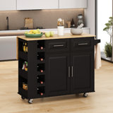 Arbnore Wood Kitchen Island