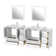 Karson 84'' Double Bathroom Vanity with Ceramic Top with Mirror