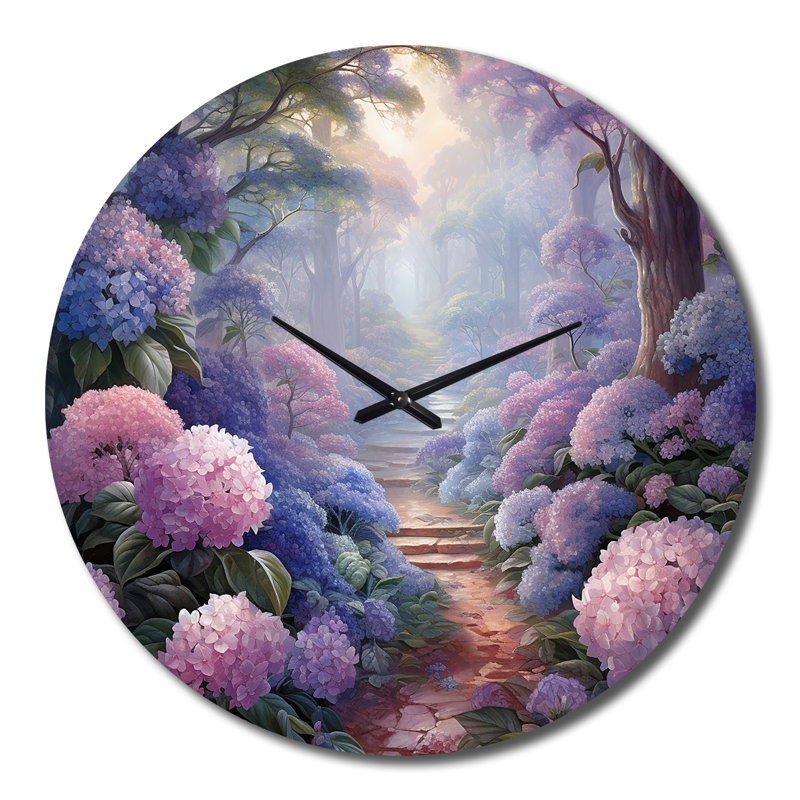 Daejuan - Horloge murale florale, Grand