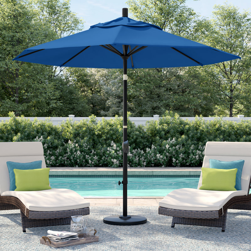 Parasol de marché 9 pi Iuka, Bleu pacifique - Pacifica, 225