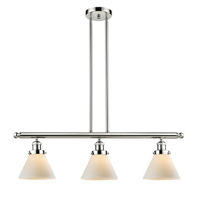 Cone 3 Light Stem Hung Island Light