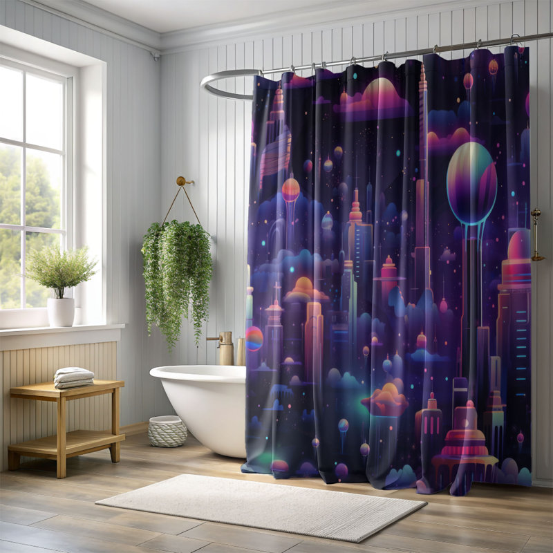Futur rideau de douche Premium Vision, H 74 po x l 71 po