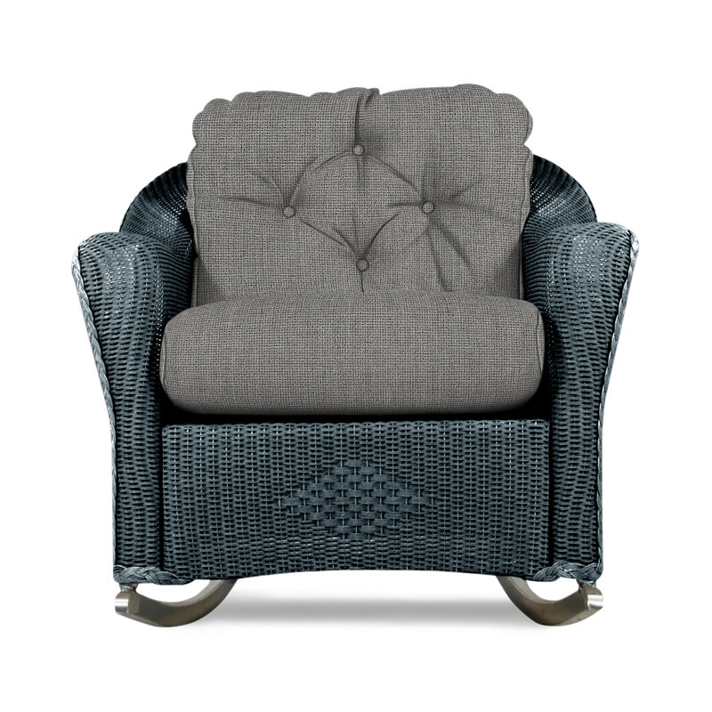Reflections Outdoor Rocker Chair, Flagship Lapis Sunbrella®, Denim Blue