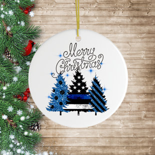 Ornement de l'officier de police «Merry Christmas»