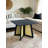Bot Cane Square End Table with Natural Woven Inlay – Modern Wood Accent Table 
