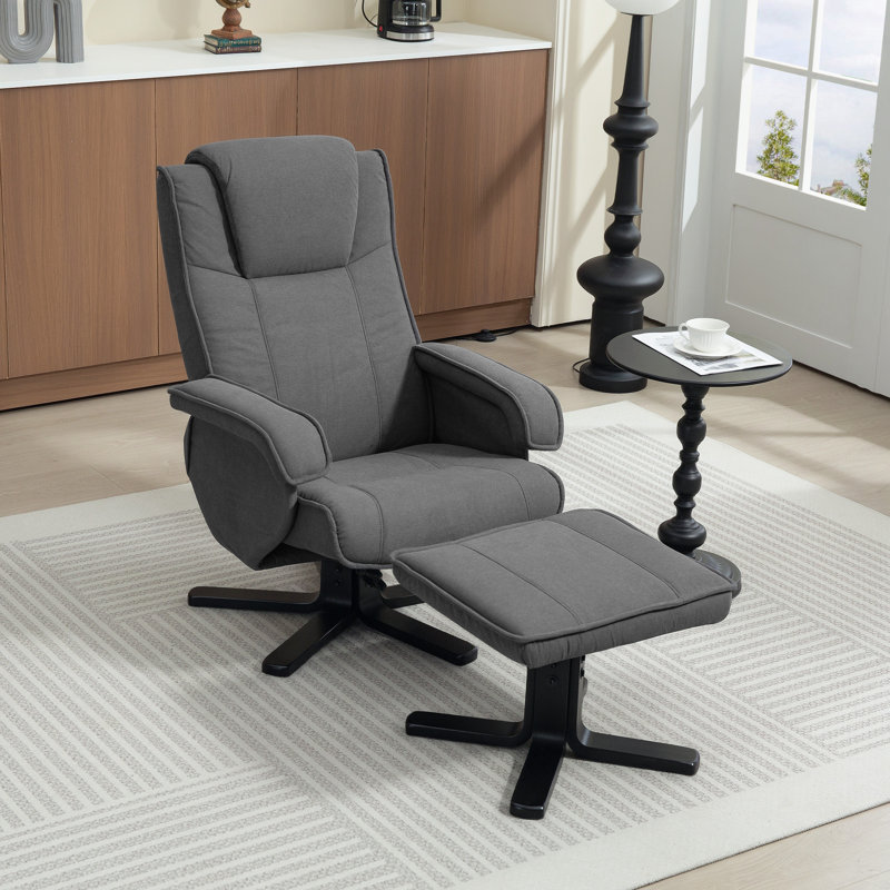 87cm Wide Swivel Standard Recliner, Velvet