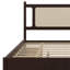 Lit plateforme en rotin de bois avec 2 grands tiroirs, lit gigogne-721592813