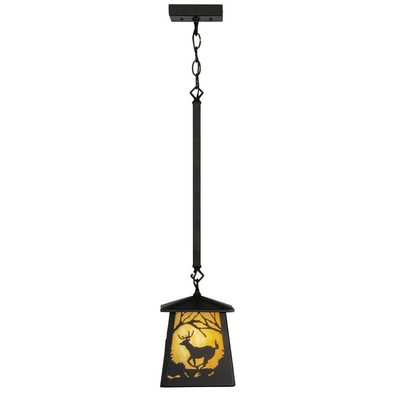 Rustic Lodge 1 - Light Pendant, Textured Black