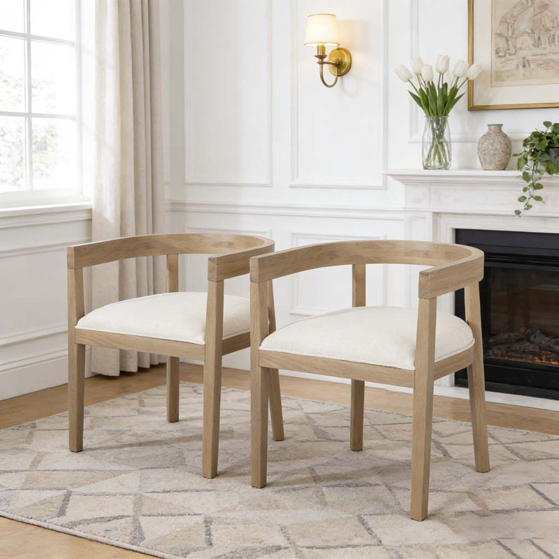 Chaise avec accoudoirs, Naturel