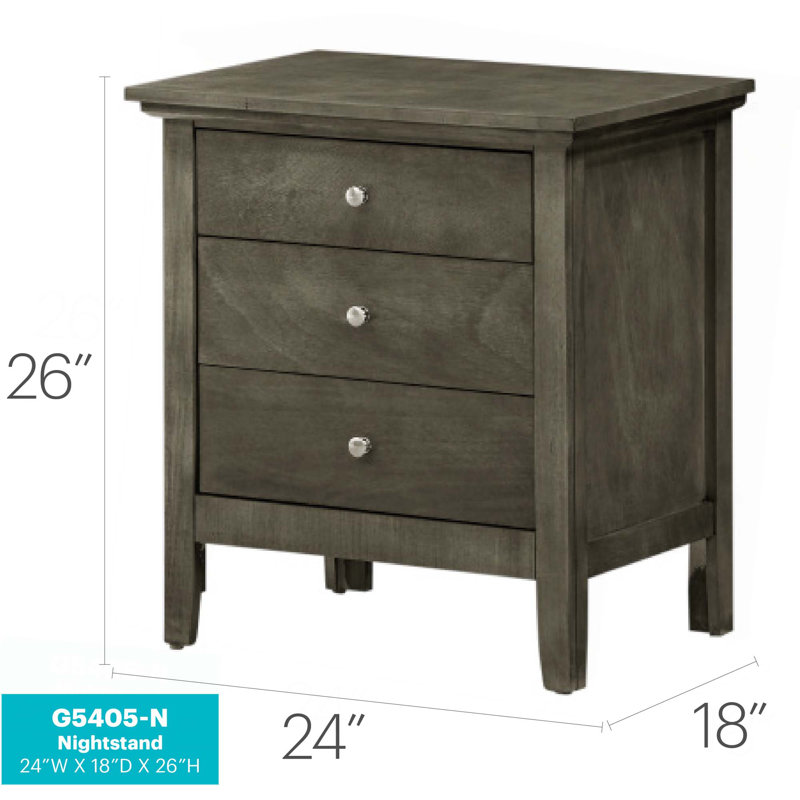 Table de chevet décontractée, Grey