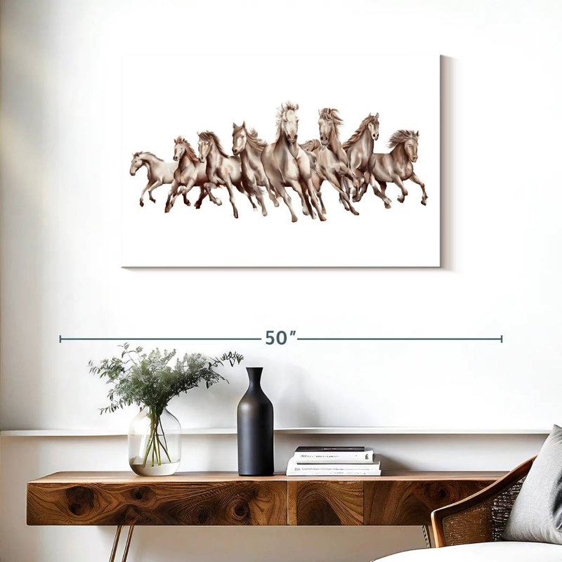 Brampt 8 Horses, 24" H x 36" W