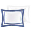 Ensemble de literie 8 pièces très grand / très grand bleu marine - édredon et courtepointe de luxe avec détails brodés et rembourrage en microfibre douce