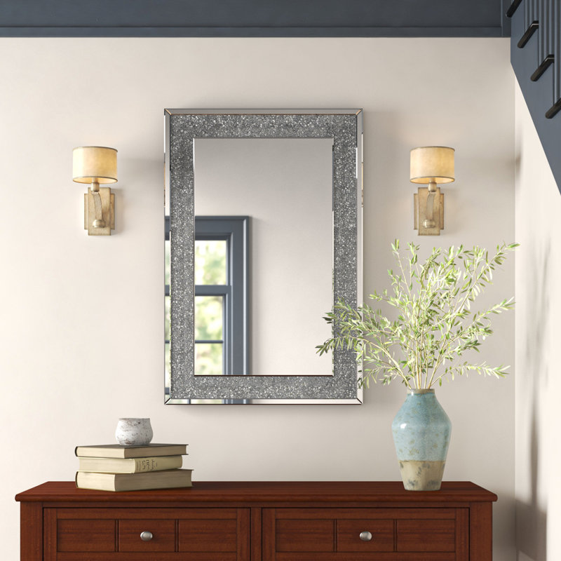 Stough Wood Flat Wall Mirror