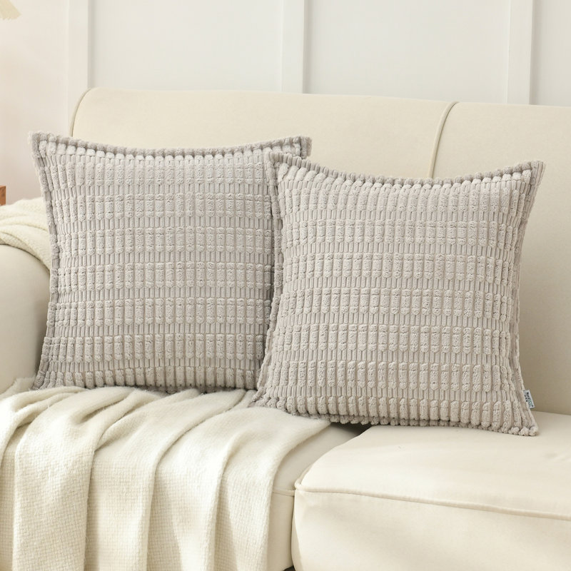  Housse pour repose-pieds Boucle, Carré 18 po, Argent argent