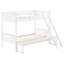 Lit superposé en bois blanc avec construction - pour une chambre à coucher élégante