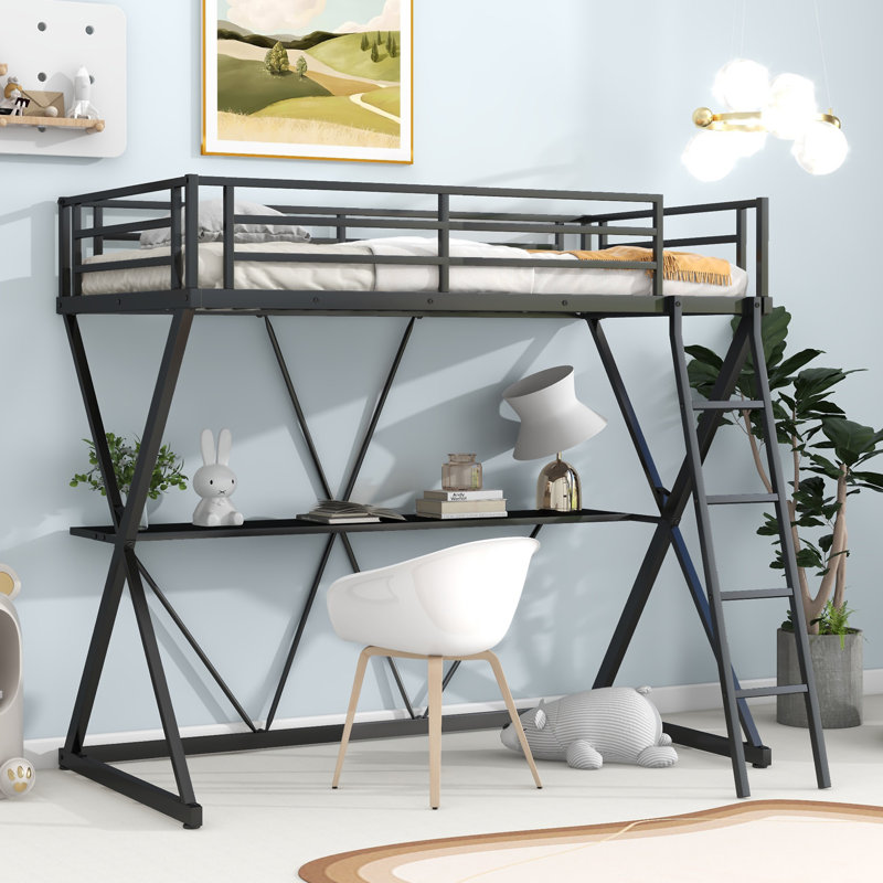 Lit mezzanine avec bureau