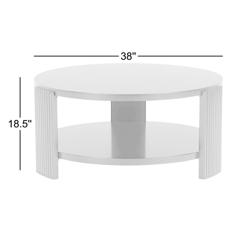 Liabella Round Wood Coffee Table, Black