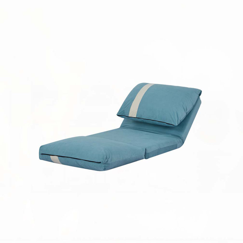 Canapé-lit en velours Corduroy, Bleu ciel