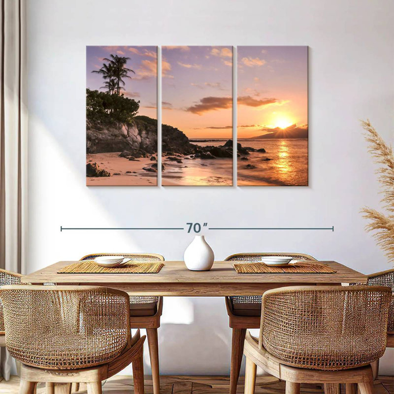 Gillard Kapalua Gillard coucher de soleil, H 36 po x l 57 po