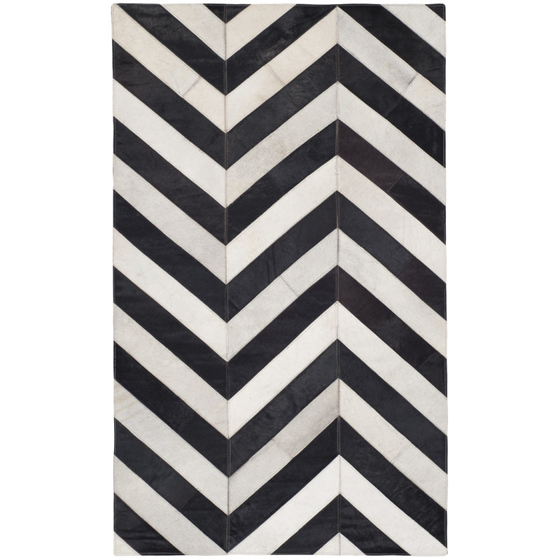 Tapis en cuir tissé à la main Drage Studio, Rectangulaire 3 pi x 5 pi