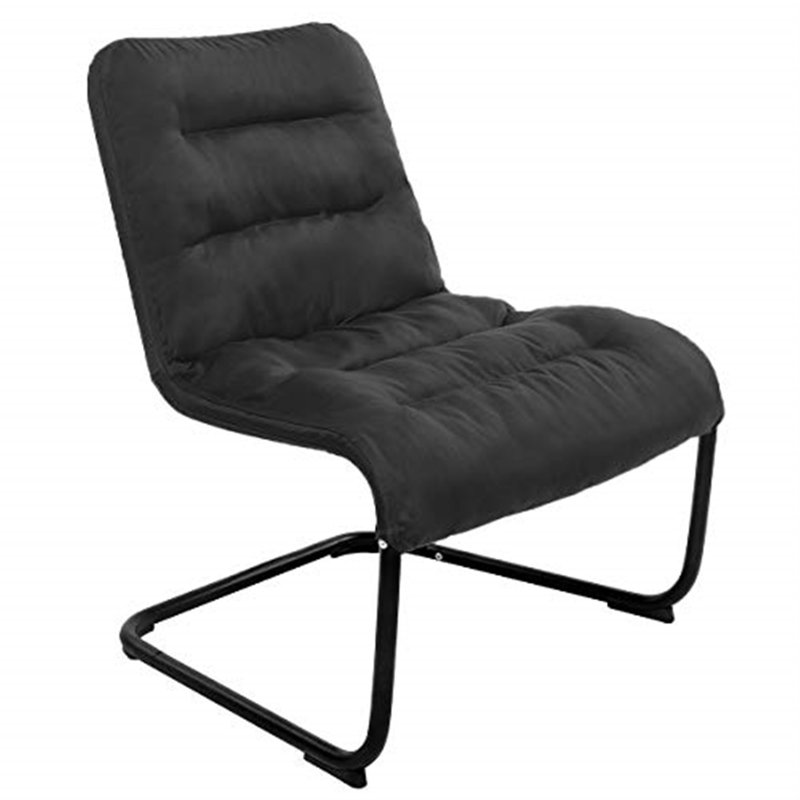 Chumy Padded Accent Folding Chair, Black