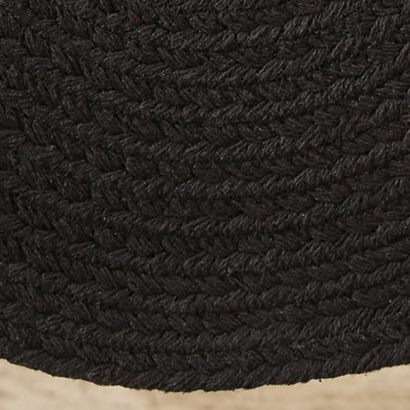 Andamo Arch No Pattern Braided Table Runner, Black