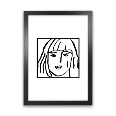 Female Face Square by Planeta444 - Print