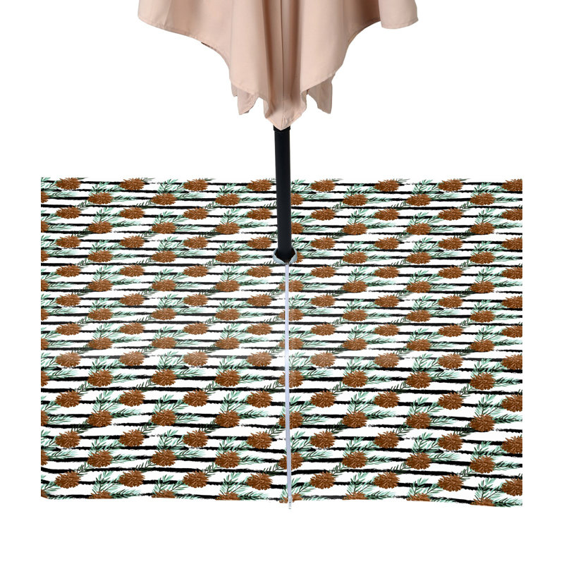 Pinecone Stripes Water Repellent Tablecloth, 120" x 60"