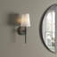 Andrea Single Light Steel Dimmable Wall Sconce