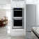 Cosmo 30 in. Haven Collection Double Electric Wall Oven, True Convection, Blue Porcelain, Self Cleaning in Stainless Steel