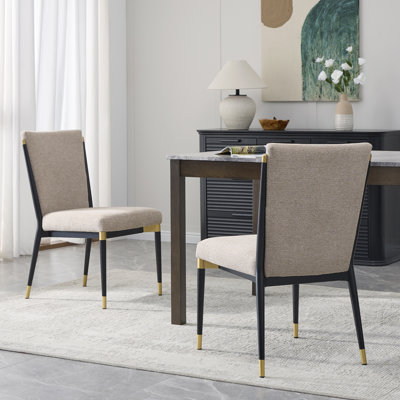 Chaise rembourrée sans accoudoirs moderne en fer Blondell